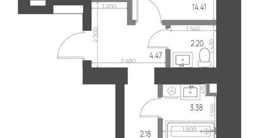 2-к. квартира, 51&nbsp;м²
