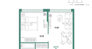 2-к. квартира, 37&nbsp;м²