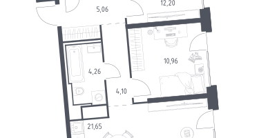 Студия, 62&nbsp;м²