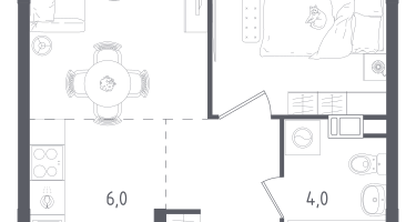 Студия, 35&nbsp;м²