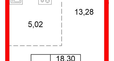 Студия, 25 м²