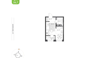 Студия, 26 м²