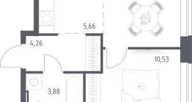 Студия, 32&nbsp;м²