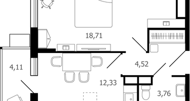 1-к. квартира, 40&nbsp;м²