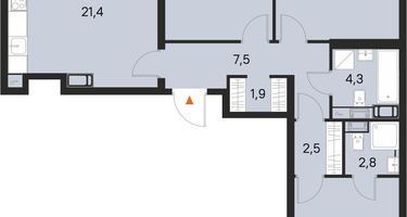 3-к. квартира, 84&nbsp;м²