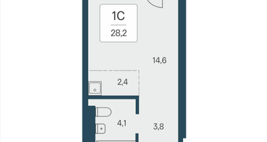 Студия, 28&nbsp;м²
