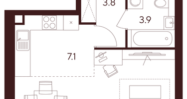 Студия, 31&nbsp;м²