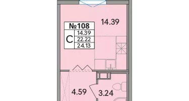 Студия, 24 м²