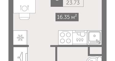 Студия, 23&nbsp;м²