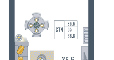 1-к. квартира, 38&nbsp;м²