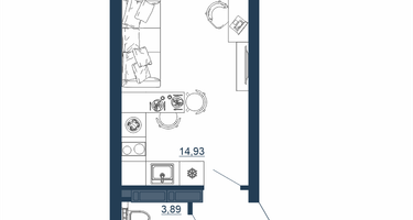 Студия, 23&nbsp;м²