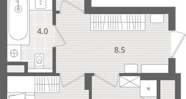 2-к. квартира, 57&nbsp;м²