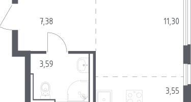Студия, 25&nbsp;м²