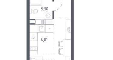 Студия, 23&nbsp;м²
