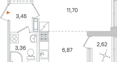 Студия, 26&nbsp;м²