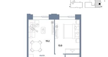 2-к. квартира, 38 м²