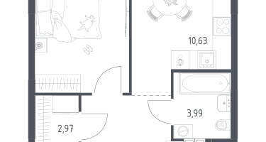 1-к. квартира, 35&nbsp;м²