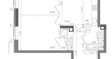 3-к. квартира, 65 м²