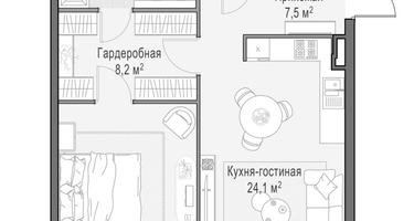 2-к. квартира, 67 м²