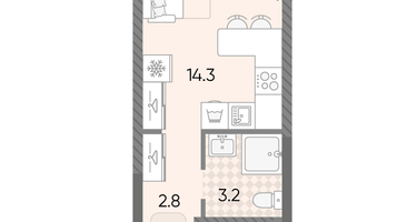 Студия, 20&nbsp;м²