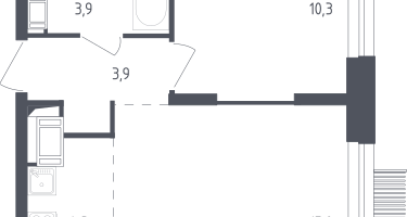 Студия, 36&nbsp;м²