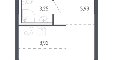 Студия, 24&nbsp;м²