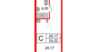 Студия, 24&nbsp;м²
