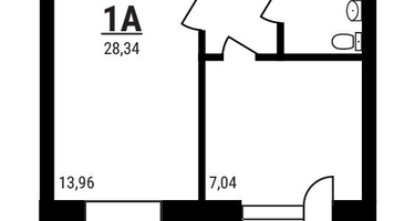 1-к. квартира, 28&nbsp;м²