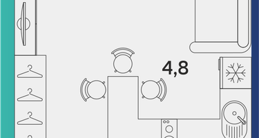 1-к. квартира, 27&nbsp;м²