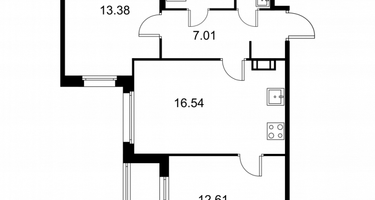 Студия, 27&nbsp;м²