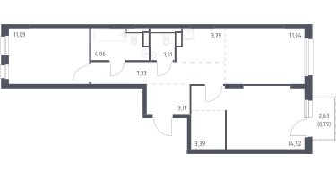 Студия, 60&nbsp;м²
