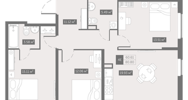 3-к. квартира, 81&nbsp;м²