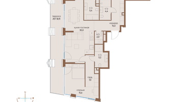 4-к. квартира, 135&nbsp;м²