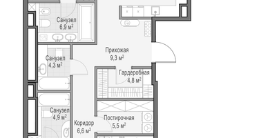 3-к. квартира, 186 м²