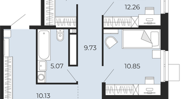 3-к. квартира, 92&nbsp;м²