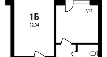 1-к. квартира, 32&nbsp;м²