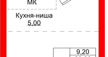 Студия, 23&nbsp;м²