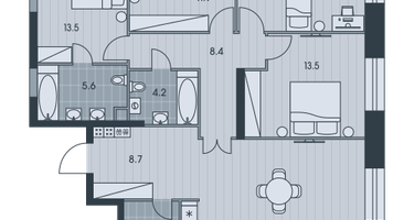 5-к. квартира, 118&nbsp;м²