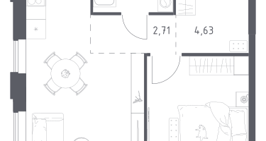 Студия, 41&nbsp;м²