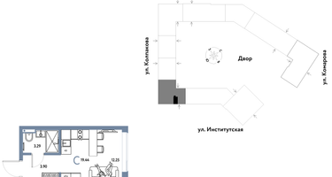 Студия, 19&nbsp;м²