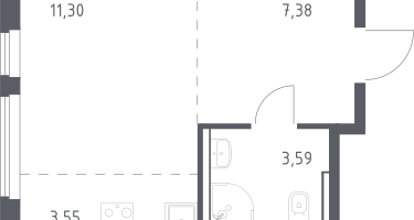 Студия, 26&nbsp;м²