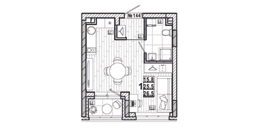 Студия, 26 м²