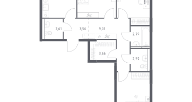 3-к. квартира, 78&nbsp;м²