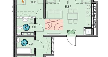 4-к. квартира, 77&nbsp;м²