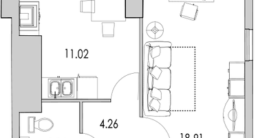 1-к. квартира, 41&nbsp;м²