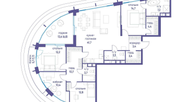 4-к. квартира, 136&nbsp;м²