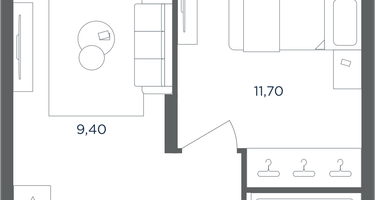 2-к. квартира, 36&nbsp;м²