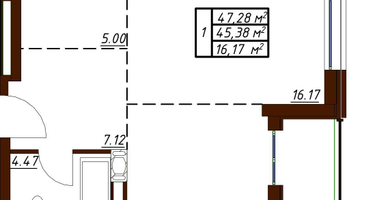 1-к. квартира, 47&nbsp;м²