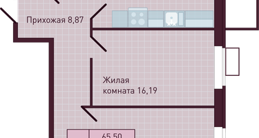 2-к. квартира, 67 м²