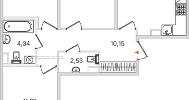 3-к. квартира, 76&nbsp;м²